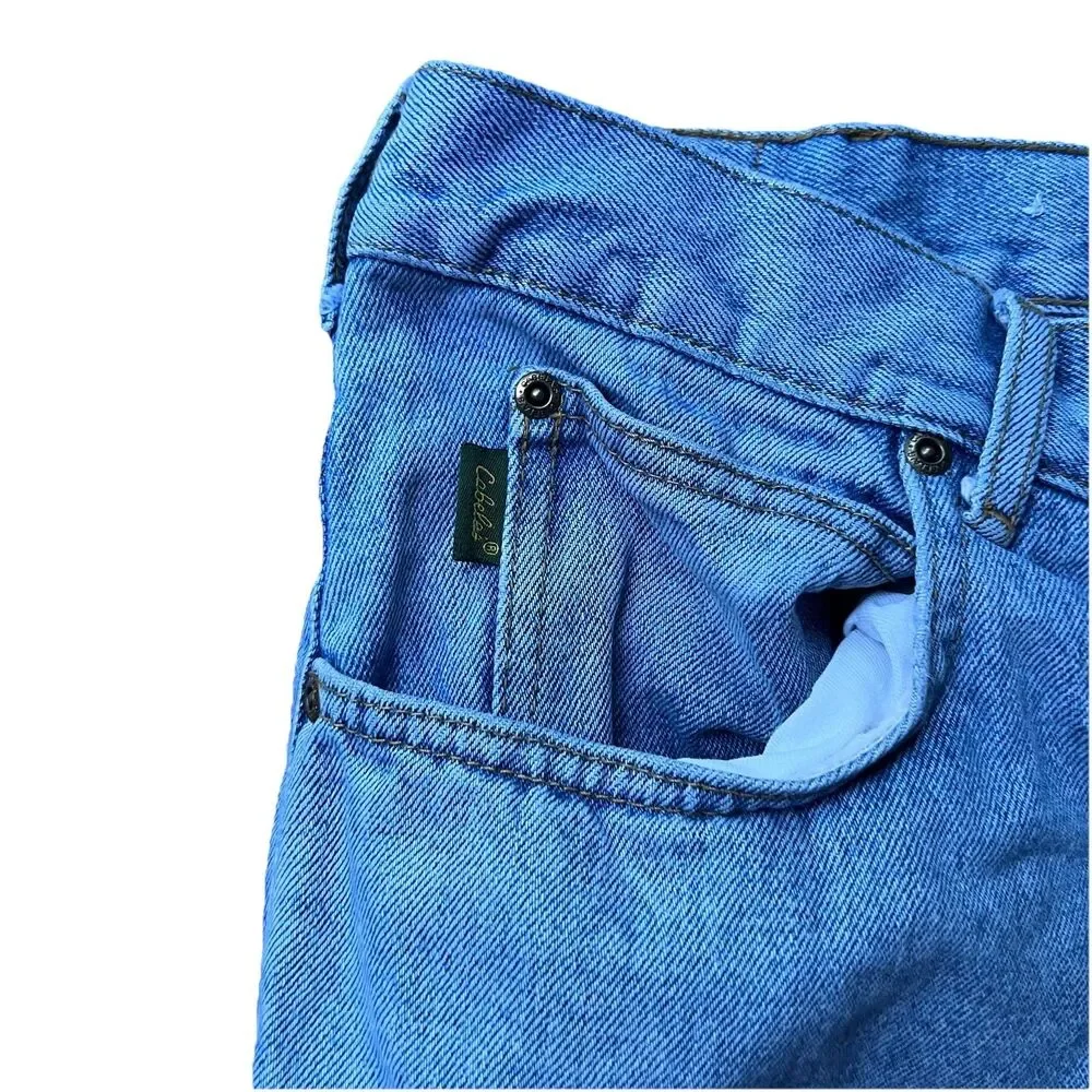Cabela's Classic Relaxed Fit Straight Leg 5 Pocket Denim Jeans Pants Men's 36x36